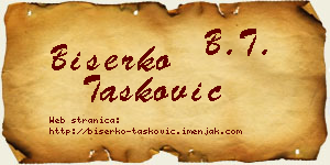 Biserko Tasković vizit kartica